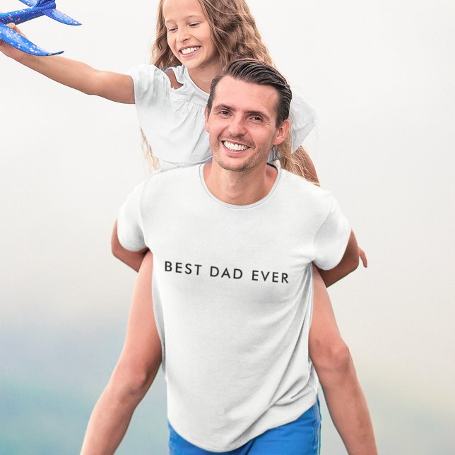 T-shirt Moderne Meilleur Papa Jamais Fête des pères B & W  (Celebrate the best dads with my "Best Dad Ever" Bella+Canvas Jersey Short Sleeve T-Shirt. )