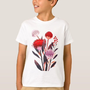 T-shirt Moderne Minimaliste Bohème Floral Botanique