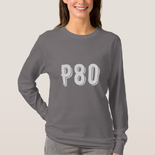 T-shirt Moderne monogrammed P80 gris ado