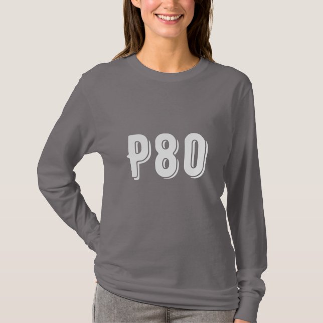 T-shirt Moderne monogrammed P80 gris ado (Devant)