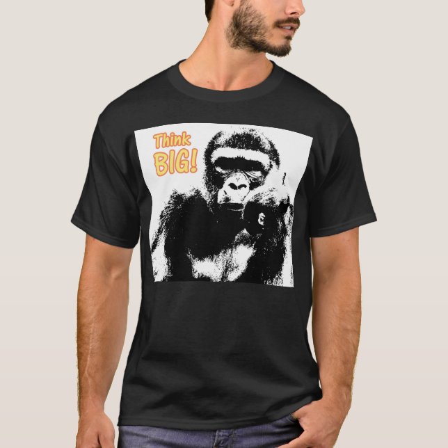 T-shirt Moderne Motivation Inspiration Citation Gorilla (Devant)