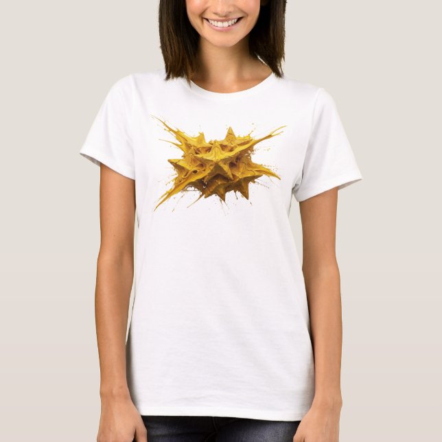 T-shirt Moderne or abstrait étoilé déclaration de style (Devant)