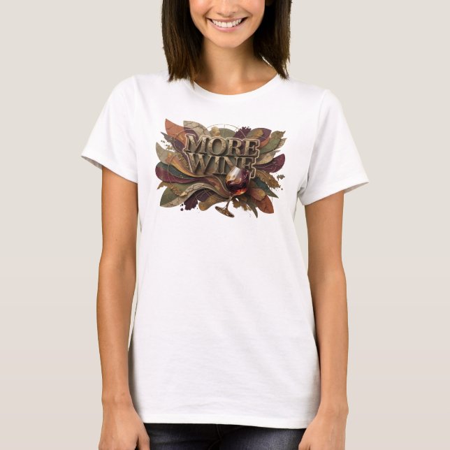 T-shirt Moderne Orange MORE WINE Art Porter (Devant)