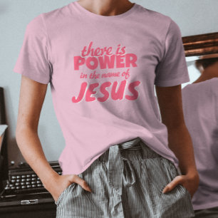 T-shirt Moderne Petit Script Jésus Foi