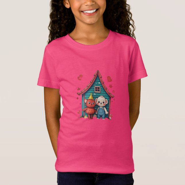 T-shirt moderne pour filles (Devant)