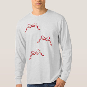 T-shirt Moderne Retro Saint Valentin's Day RED Ribbon Bows