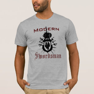 T-shirt moderne rouge de crête de dragon de noir