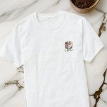 T-shirt Moderne simple Grunge Insigne personnalisé Animaux<br><div class="desc">Ce design simple et classique est composé de typographie serif et d'ajouter une photo personnalisée.</div>