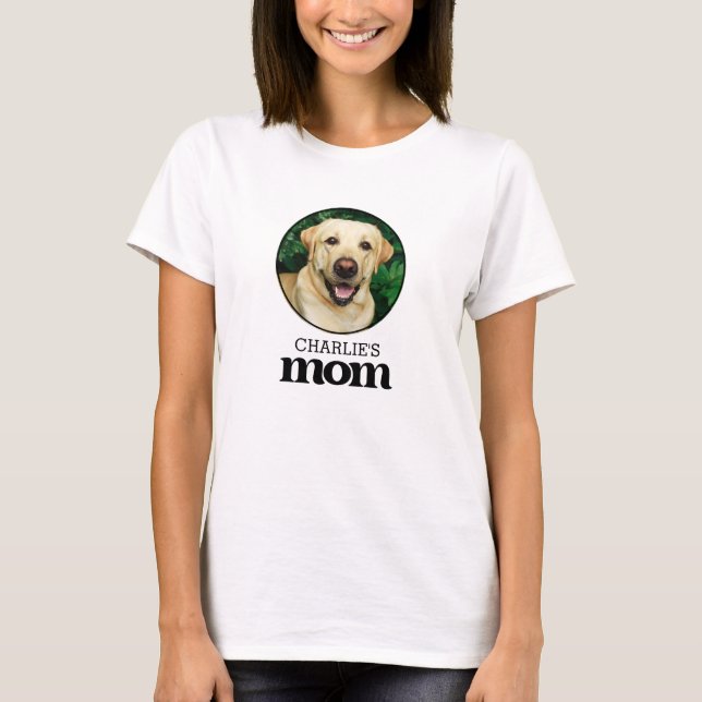 T-shirt Moderne Simple Pet Maman Photo personnalisée (Devant)