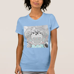 T-shirt Moderne Urban Ash Gris Flora Abstrait Motif Art