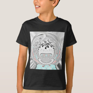 T-shirt Moderne Urban Ash Gris Flora Abstrait Motif Art