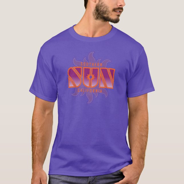 T-shirt Moderne Vintage Violet So-Cal Sun (Devant)