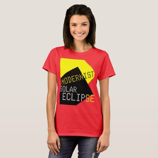 T-shirt Modernist Solar Eclipse Funny personnalisable (Devant entier)
