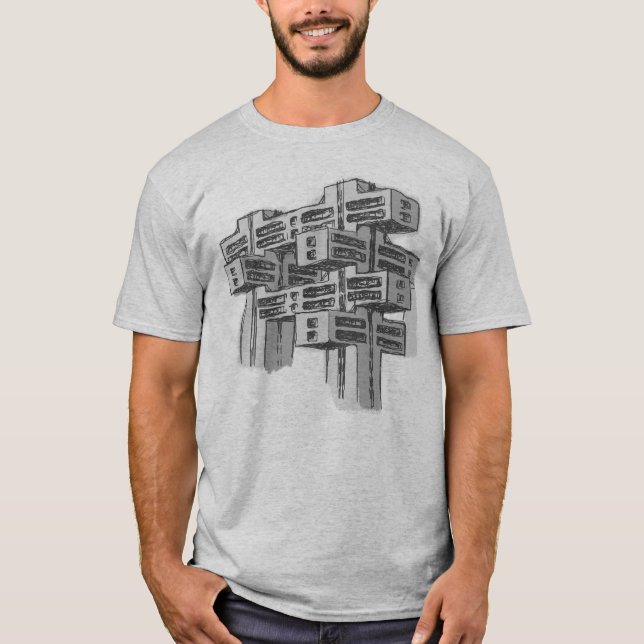 T-shirt moderniste d'architecture de Brutalist (Devant)
