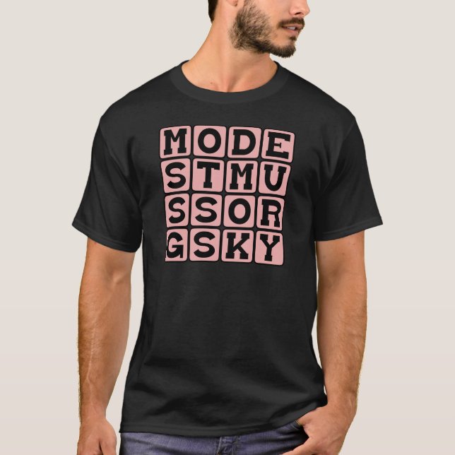 T-shirt Modeste Mussorgsky, compositeur russe (Devant)