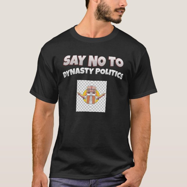 T-shirt Modi et l'Inde rejettent la dynastie politique du  (Devant)