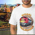 T-shirt Modifier le modèle de texte Railroader Red Yellow<br><div class="desc">Any Railroad Modeller veut love this one - See my store for this design on other items - et more great train Gift Ideas !</div>