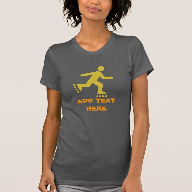 T-shirt Modifier le patinage en ligne, modifier le texte (Devant)