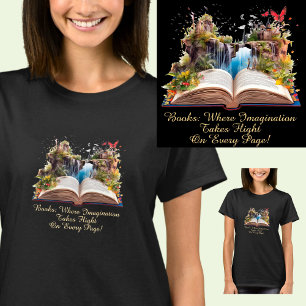 T-shirt Modifier le texte, les livres où l'imagination pre