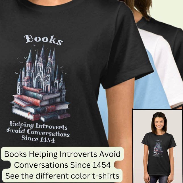 T-shirt Modifier Le Texte, Livres Aidant Les Introvertis À (Créateur téléchargé)