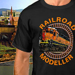 T-shirt Modifier le texte Modeleur ferroviaire Orange Dies<br><div class="desc">Any Railroad Modeller veut love this one - See my store for this design on other items - et more great train Gift Ideas !</div>