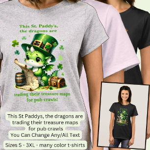 T-shirt Modifier le texte, Trading Maps St patrick Dragon