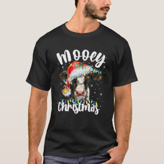 T-shirt Moey Noël Père Noël illuminations de Noël Vaches A