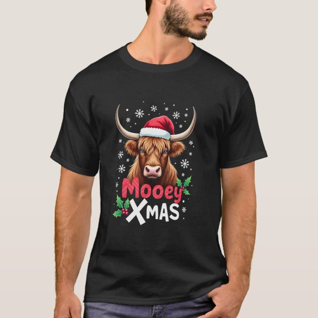 T-shirt Moey Xmas Santa Hat Femmes Hommes Joyeux Noël Hig (Devant)