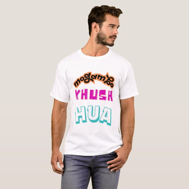 T-shirt Mogambo Khush Hua Typographie (Devant entier)