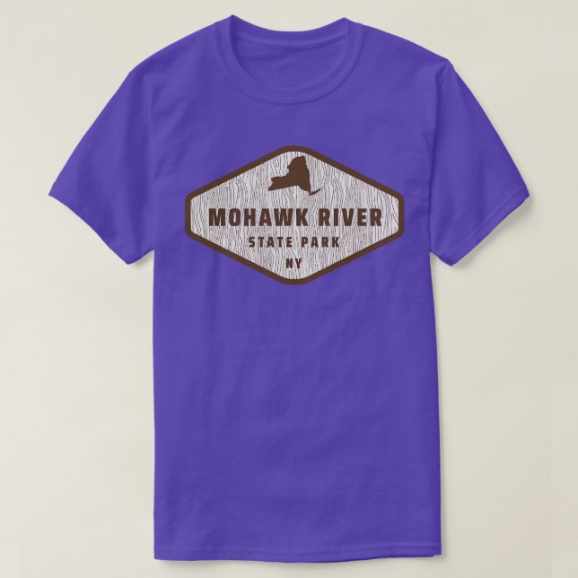 T-shirt Mohawk River State Park New York Tree Log Texture (Design devant)