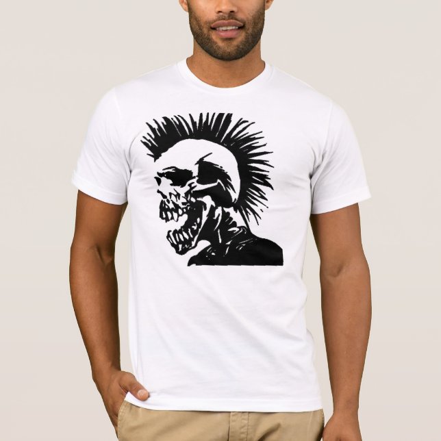 T-shirt Mohawk squelettique (Devant)