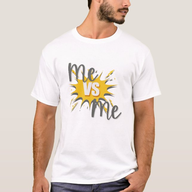 T-shirt Moi contre Moi – Art numérique de bataille intérie (Devant)