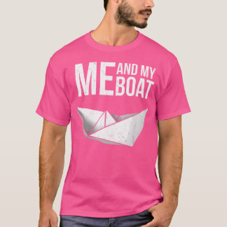 T-shirt Moi et mon bateau capitaine de bateau en papier pl