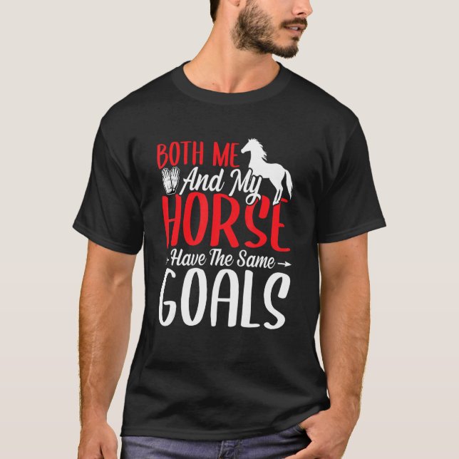 T-shirt Moi et mon cheval avons les mêmes objectifs Eq bar (Devant)