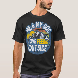 T-shirt Moi et mon chien - J'adore faire pipi dehors