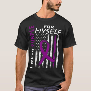 T-shirt Moi Je Porte Le Violet Pour Moi-Même Cancer Pancré