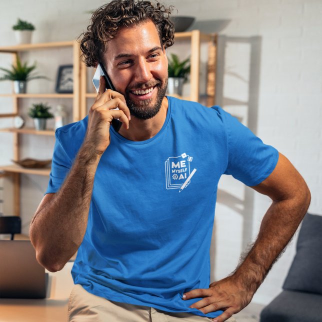 T-shirt Moi, moi et IA, Chemise Homme d'Art Blanc (Créateur téléchargé)