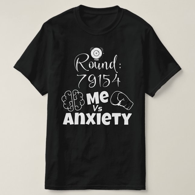 T-shirt moi vs anxiété (Design devant)