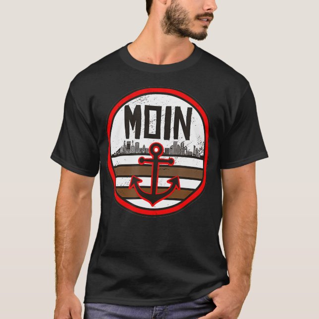 T-shirt Moin Ihr Sacken Hambourg Allemagne du Nord Design (Devant)