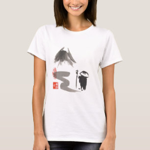 T-shirt Moine de zen sur le voyage