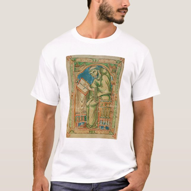 T-shirt Moine Eadwine au travail sur le manuscrit, (Devant)