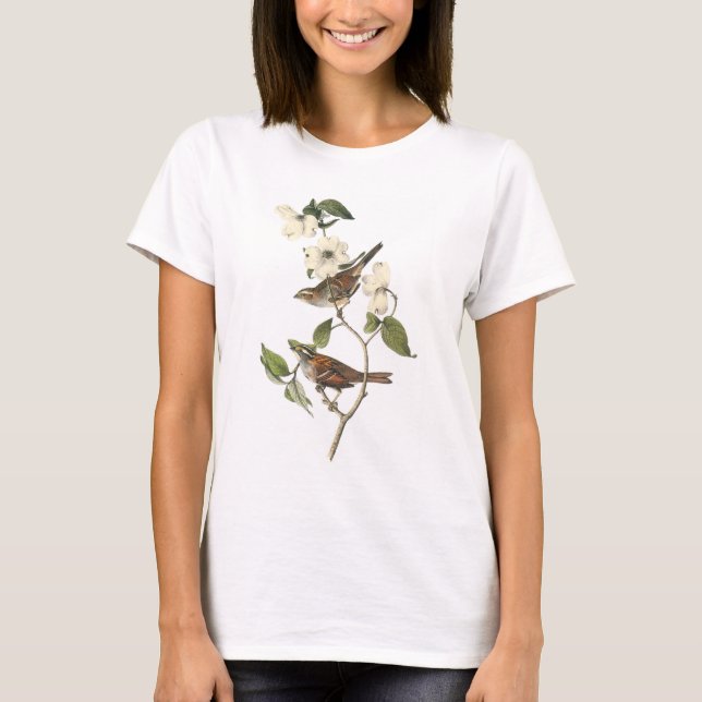T-shirt moineau Blanc-throated par Audubon (Devant)