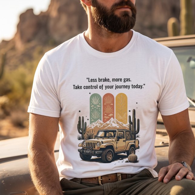 T-shirt "Moins de Frein, Plus d'Accélérateur" Aventure Rét (Créateur téléchargé)