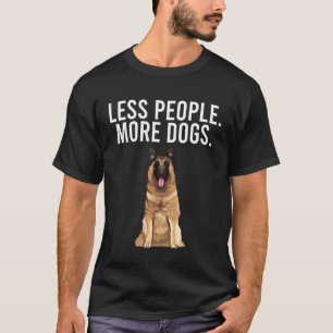 T-shirt Moins de gens Plus de chiens Belge Tervuren Introv