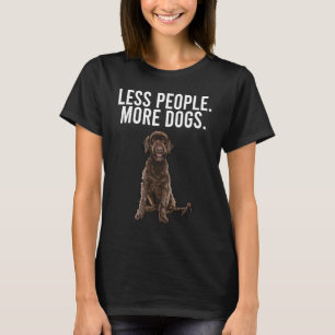 T-shirt Moins de gens Plus de chiens Portugais de l'eau Ch