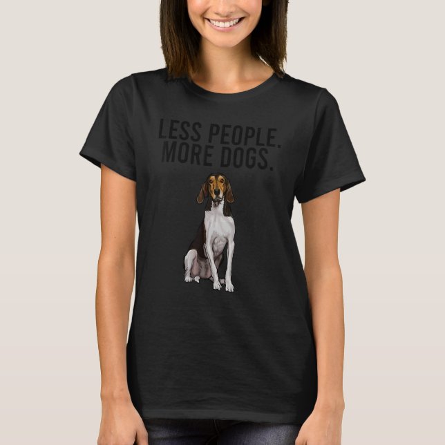 T-shirt Moins de gens Plus de chiens Treking Walker Coonho (Devant)