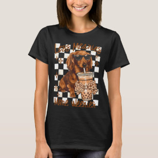 T-shirt Moins de méchants plus de saucisses Chien Dachshun