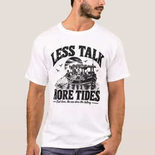 T-shirt Moins de paroles, plus de marées Encre noire