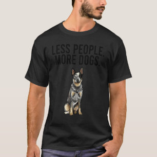 T-shirt Moins de personnes plus de chiens Chien de bétail
