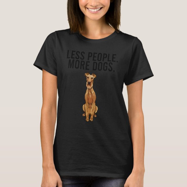 T-shirt Moins de Personnes Plus de Chiens Pointer  Introve (Devant)